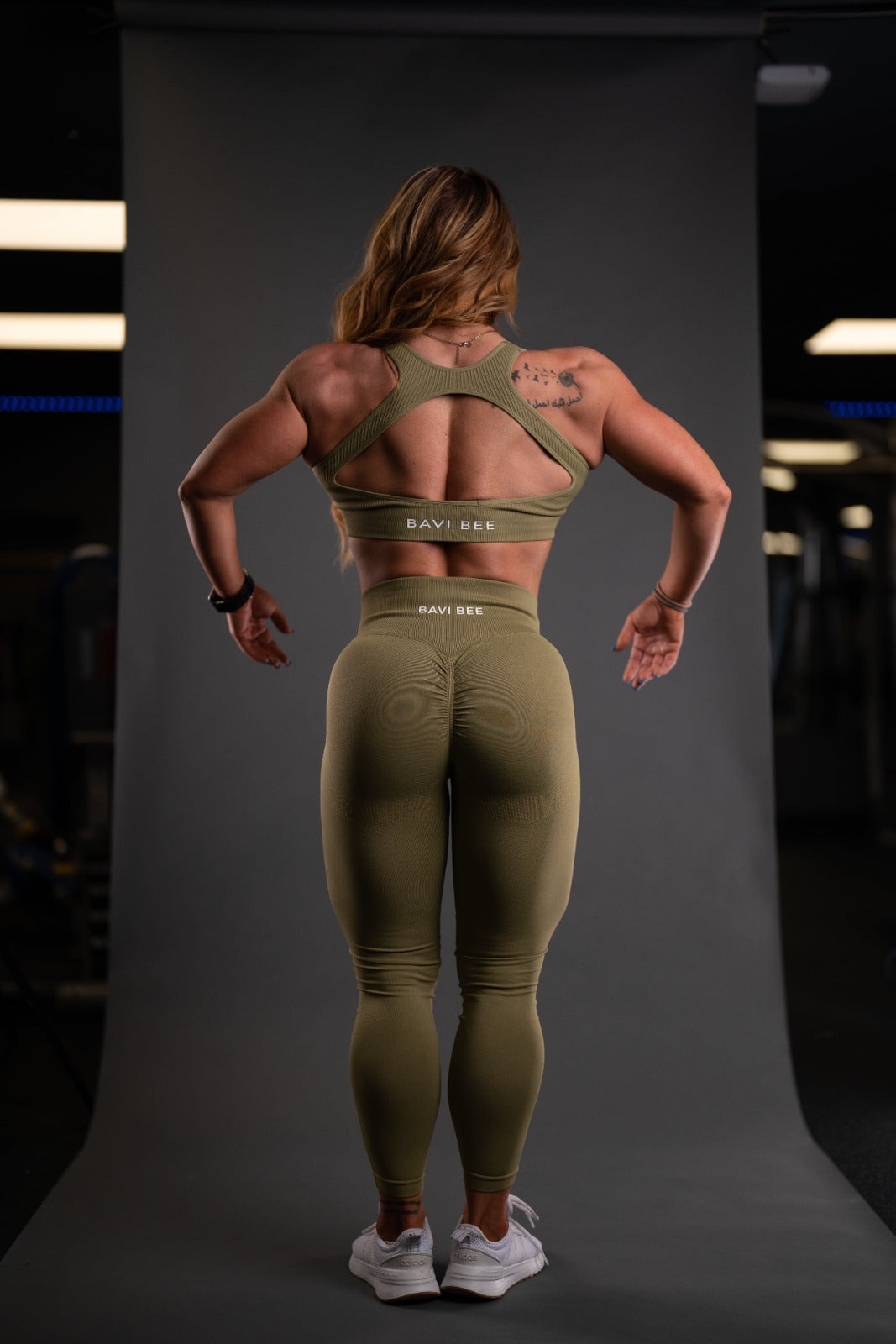 full set dark green leggings