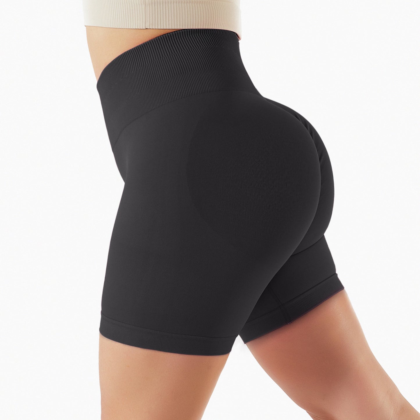 Black signature butt crunch shorts